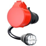 go-e Adaptador para Gemini flex 11 kW, CEE rojo trifásico 16A > toma doméstica negro