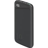 goobay 53936 batería externa Polímero de litio 10000 mAh Negro, Banco de potencia negro, 10000 mAh, Polímero de litio, 3,7 V, Negro