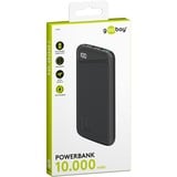 goobay 53936 batería externa Polímero de litio 10000 mAh Negro, Banco de potencia negro, 10000 mAh, Polímero de litio, 3,7 V, Negro