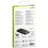 goobay 53936 batería externa Polímero de litio 10000 mAh Negro, Banco de potencia negro, 10000 mAh, Polímero de litio, 3,7 V, Negro