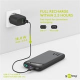 goobay 53936 batería externa Polímero de litio 10000 mAh Negro, Banco de potencia negro, 10000 mAh, Polímero de litio, 3,7 V, Negro