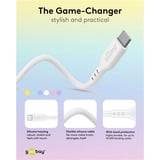 goobay Cable de silicona USB 2.0 lila, conector USB-C > conector USB-C lila