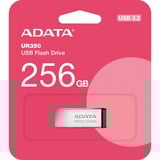 ADATA UR350 unidad flash USB 256 GB USB tipo A 3.2 Gen 1 (3.1 Gen 1) Negro, Plata, Lápiz USB níquel/Negro, 256 GB, USB tipo A, 3.2 Gen 1 (3.1 Gen 1), 100 MB/s, Sin tapa, Negro, Plata