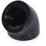 Alphacool Conector en L para carámbano 45° G1/4 IG a G1/4 IG - negro, Conexión negro