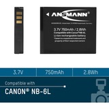 Ansmann A-Can NB-6L Ión de litio 750 mAh, Batería para cámara 750 mAh, 3,7 V, Ión de litio, Minorista