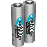 Ansmann Blister 2 X Accu, AA, 2700mAh AA / HR6 Níquel-metal hidruro (NiMH), Batería plateado, AA, 2700mAh, AA / HR6, Níquel-metal hidruro (NiMH), 1,2 V, 2700 mAh, Azul