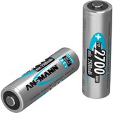 Ansmann Blister 2 X Accu, AA, 2700mAh AA / HR6 Níquel-metal hidruro (NiMH), Batería plateado, AA, 2700mAh, AA / HR6, Níquel-metal hidruro (NiMH), 1,2 V, 2700 mAh, Azul