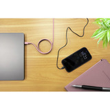Ansmann Cable de silicona USB-C a USB-C rosa