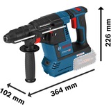 Bosch GBH 18V-26 F Professional martillo perforador inalámbrico 4350 ppm Ión de litio 3,6 kg azul/Negro, Ión de litio, 18 V, 3,6 kg, 378 mm, 225 mm, Negro, Azul