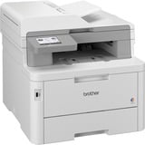 Brother MFC-L8340CDW impresora multifunción LED 600 x 2400 DPI 30 ppm Wifi, Impresora multifuncional gris claro, LED, Impresión a color, 600 x 2400 DPI, Copia a color, Impresión directa, Blanco