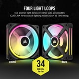 Corsair iCUE LINK QX120 RGB 120mm Reacondicionado, Ventilador negro