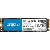 Crucial P2 M.2 2000 GB PCI Express 3.0 NVMe, Unidad de estado sólido 2000 GB, M.2, 2400 MB/s