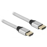 DeLOCK 85368 cable HDMI 3 m HDMI tipo A (Estándar) Plata plateado, 3 m, HDMI tipo A (Estándar), HDMI tipo A (Estándar), 3D, 48 Gbit/s, Plata