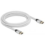 DeLOCK 85368 cable HDMI 3 m HDMI tipo A (Estándar) Plata plateado, 3 m, HDMI tipo A (Estándar), HDMI tipo A (Estándar), 3D, 48 Gbit/s, Plata