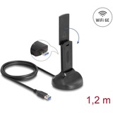 DeLOCK Adaptador USB WLAN Wi-Fi 6E de banda dual AX5400 (2 x 2402 + 574 Mbps) 