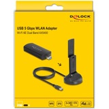 DeLOCK Adaptador USB WLAN Wi-Fi 6E de banda dual AX5400 (2 x 2402 + 574 Mbps) 