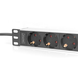 Digitus DN-95418, Regleta negro/Aluminio