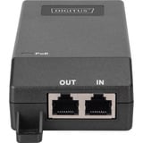Digitus Inyector Gigabit Ethernet PoE+, 802.3at 30 W, Inyector PoE negro