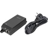 Digitus Inyector Gigabit Ethernet PoE+, 802.3at 30 W, Inyector PoE negro