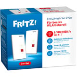 FRITZ! Conjunto de malla 2700 paquete de 2, Repetidor blanco/Gris