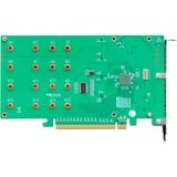 HighPoint SSD7104 controlado RAID PCI Express x16 3.0 14 Gbit/s, Tarjeta RAID M.2, PCI Express x16, 0, 1, 14 Gbit/s, 920585 h, CE, FCC, RoHS, REACH, WEEE