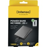 Intenso Powerbank MC10000, Banco de potencia gris/Negro