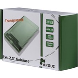 Inter-Tech GD-25000 Caja de disco duro (HDD) Transparente 2.5", Caja de unidades transparente, Caja de disco duro (HDD), 2.5", SATA, Serial ATA II, Serial ATA III, 5 Gbit/s, Conexión USB, Transparente