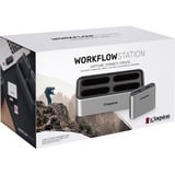 Kingston Acoplamiento de Estación de flujo de trabajo USB 3.2 Gen2 con concentrador USB-A/C 5G, Estación de acoplamiento plateado/Negro