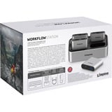 Kingston Acoplamiento de Estación de flujo de trabajo USB 3.2 Gen2 con concentrador USB-A/C 5G, Estación de acoplamiento plateado/Negro