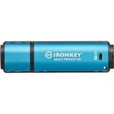 Kingston IronKey Vault Privacy 50 unidad flash USB 32 GB USB tipo A 3.2 Gen 1 (3.1 Gen 1) Azul, Lápiz USB celeste/Negro, 32 GB, USB tipo A, 3.2 Gen 1 (3.1 Gen 1), 250 MB/s, Tapa, Azul