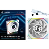 Lian Li UNI FAN SL120 LCD Wireless, Ventilador blanco