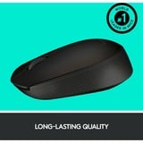 Logitech B170 Ratones, Ratón negro, Ambidextro, Óptico, RF inalámbrico, Gris