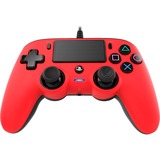 Nacon PS4OFCPADRED mando y volante Rojo Gamepad Analógico/Digital PlayStation 4 rojo/Negro, Gamepad, PlayStation 4, Botón Compartir, Analógico/Digital, Alámbrico, Rojo