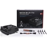 Noctua NH-L9I-17XX CH.BK sistema de refrigeración para ordenador Procesador Ventilador 9,2 cm Negro, Disipador de CPU negro, Ventilador, 9,2 cm, 600 RPM, 2500 RPM, 23,6 sonio, 57,5 m³/h