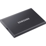 SAMSUNG Portable SSD T7 500 GB Gris, Unidad de estado sólido gris, 500 GB, USB Tipo C, 3.2 Gen 2 (3.1 Gen 2), 1000 MB/s, Protección mediante contraseña, Gris