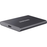 SAMSUNG Portable SSD T7 500 GB Gris, Unidad de estado sólido gris, 500 GB, USB Tipo C, 3.2 Gen 2 (3.1 Gen 2), 1000 MB/s, Protección mediante contraseña, Gris