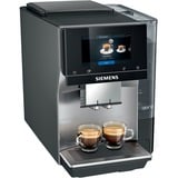 Siemens EQ.700 TP705D01 cafetera eléctrica Totalmente automática Cafetera combinada 2,4 L, Superautomática negro/Acero fino, Cafetera combinada, 2,4 L, Granos de café, Molinillo integrado, 1500 W, Negro