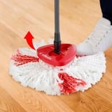 Vileda Set completo de mopa Turbo 2en1 de microfibra, Limpiador de suelo negro/Rojo