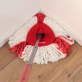 Vileda Set completo de mopa Turbo 2en1 de microfibra, Limpiador de suelo negro/Rojo