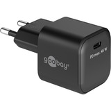 goobay Cargador rápido USB-C Nano, PD, GaN, 45 vatios negro