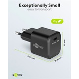 goobay Cargador rápido USB-C Nano, PD, GaN, 45 vatios negro