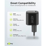 goobay Cargador rápido USB-C Nano, PD, GaN, 45 vatios negro