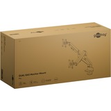 goobay Soporte doble para monitor con resorte de gas, Soporte de monitor negro