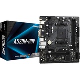 ASRock A520M-HDV Zócalo AM4 micro ATX, Placa base AMD, Zócalo AM4, 3rd Generation AMD Ryzen™ 3, 3rd Generation AMD Ryzen 5, 3rd Generation AMD Ryzen™ 7, 3rd..., DDR4-SDRAM, 64 GB, DIMM