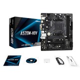 ASRock A520M-HDV Zócalo AM4 micro ATX, Placa base AMD, Zócalo AM4, 3rd Generation AMD Ryzen™ 3, 3rd Generation AMD Ryzen 5, 3rd Generation AMD Ryzen™ 7, 3rd..., DDR4-SDRAM, 64 GB, DIMM