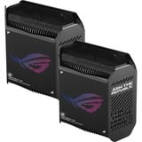 ASUS ROG Rapture GT6 (B-2-PK) Tribanda (2,4 GHz/5 GHz/5 GHz) Wi-Fi 6 (802.11ax) Negro 4 Interno, Router negro, Negro, Interno, Enrutador de malla, Poder, 538,8 m², Tribanda (2,4 GHz/5 GHz/5 GHz)