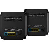 ASUS ROG Rapture GT6 (B-2-PK) Tribanda (2,4 GHz/5 GHz/5 GHz) Wi-Fi 6 (802.11ax) Negro 4 Interno, Router negro, Negro, Interno, Enrutador de malla, Poder, 538,8 m², Tribanda (2,4 GHz/5 GHz/5 GHz)