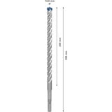 Bosch Expert SDS plus-7X Broca helicoidal 1 pieza(s), Taladro Martillo perforador, Broca helicoidal, 1,4 cm, 200 mm, Hormigón duro, 26,5 cm