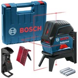 Bosch GCL 2-15 Professional, Láser de líneas cruzadas azul/Negro, IP54, 1,5 V, 490 g