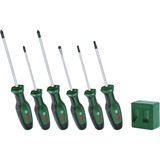 Bosch Juego de destornilladores + magnetizador, 6 piezas verde/Negro